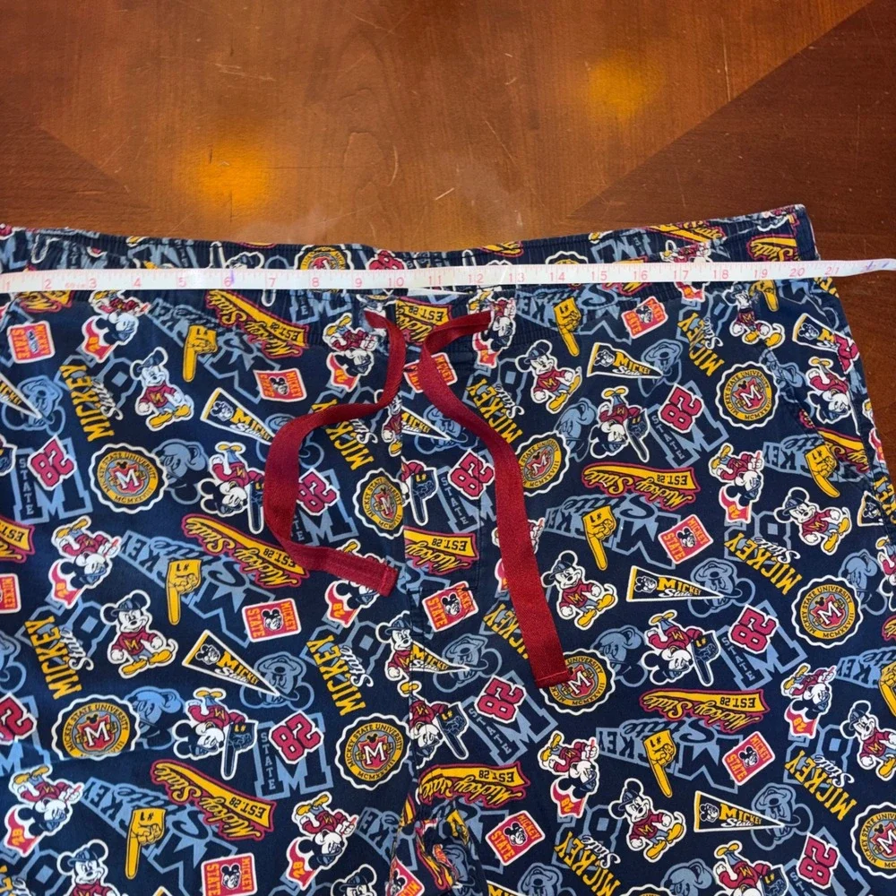 Disney Parks | Mens XL‎ Mickey State Collegiate Pajama Pants | Navy Blue Cotton